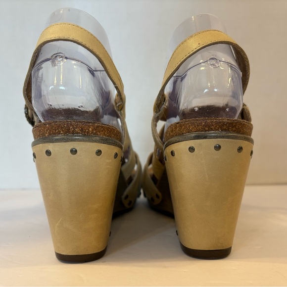 Dansko Frida antique beige sand leather wedge heel sandals size 40 9 - Picture 7 of 11